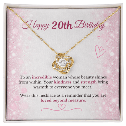 Happy 20th Birthday Necklace