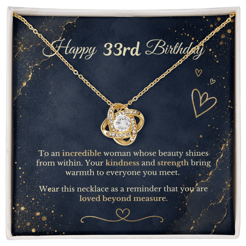 Happy 33rd Birthday Necklace