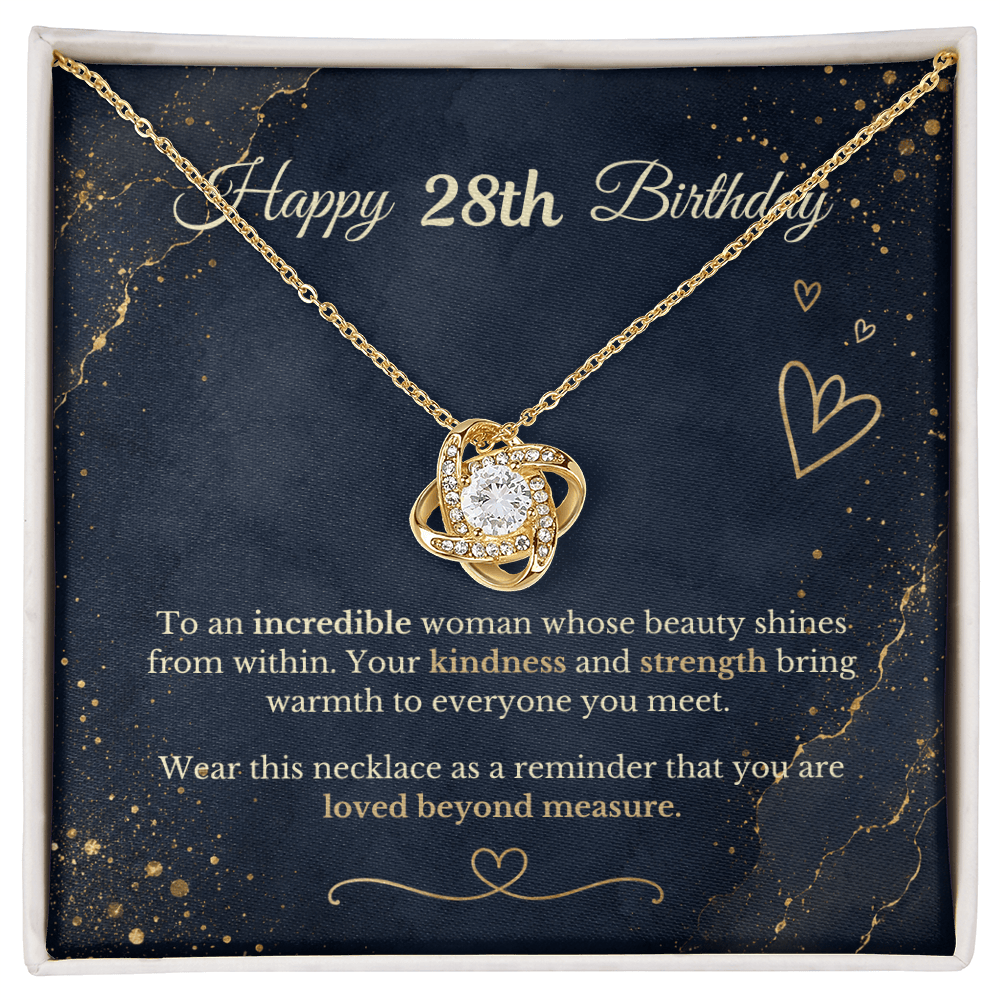 Happy 28th Birthday Necklace