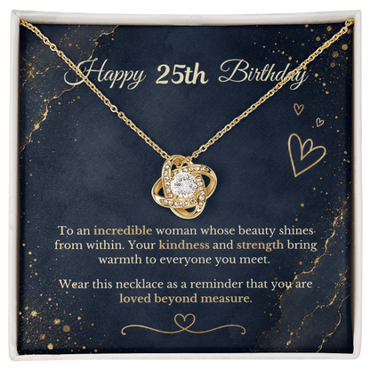Happy 25th Birthday Necklace