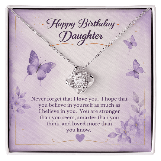 Happy Birthday to My Daughter Necklace Gift