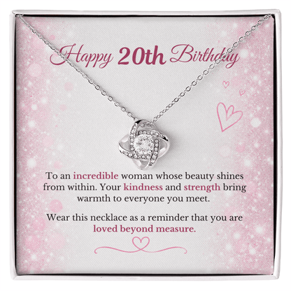 Happy 20th Birthday Necklace