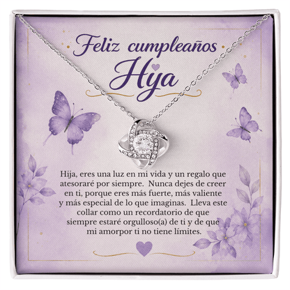 Collar de Cumpleaños para Hija con Tarjeta de Mensaje
