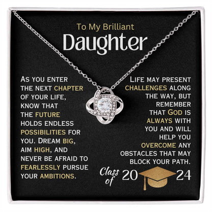 To My Brilliant Daughter - Graduation Necklace - 2024