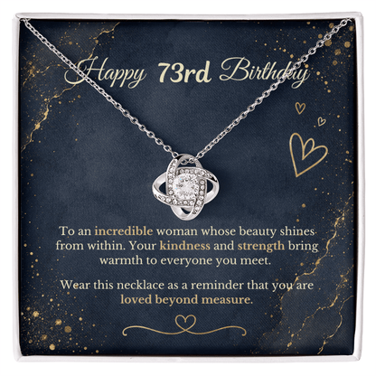 Happy 73rd Birthday Necklace