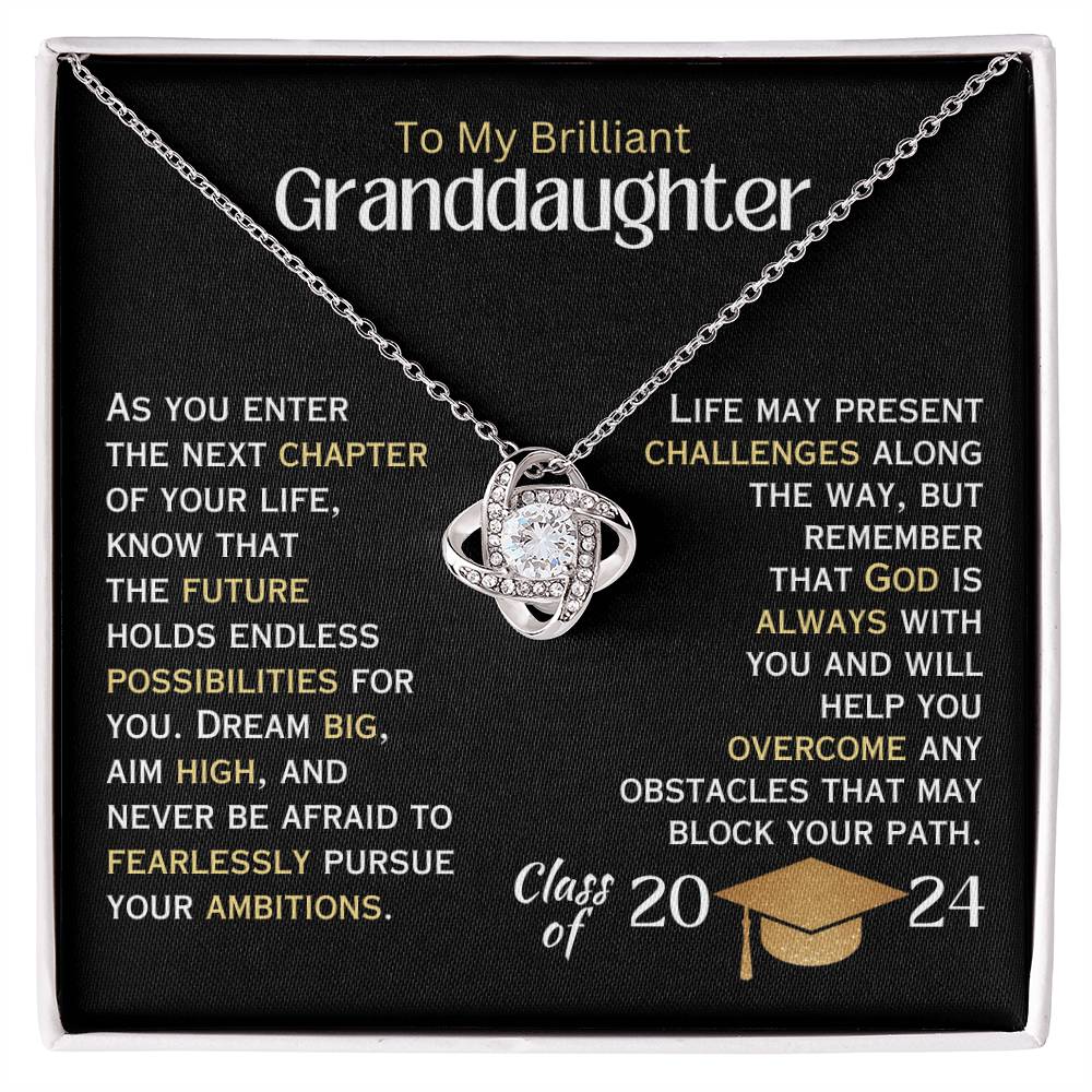 To My Brilliant Granddaughter - Graduation Necklace - 2024