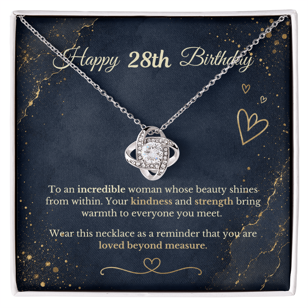 Happy 28th Birthday Necklace