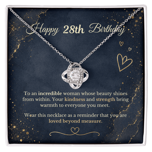 Happy 28th Birthday Necklace