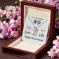 Love of My Life - Anniversary Necklace - White Gold Finish - Mahogany-style box