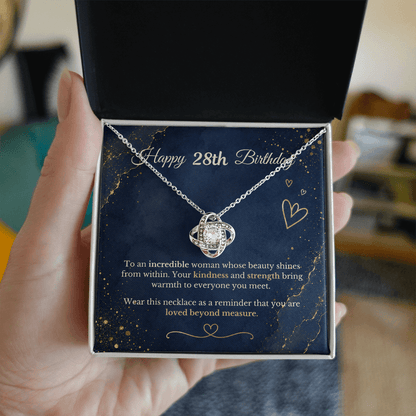 Happy 28th Birthday Necklace
