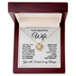 To My Wife - Infinite Love - Necklace - White Gold Finish with Luxury LED Box