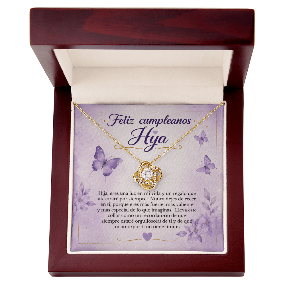 Collar de Cumpleaños para Hija con Tarjeta de Mensaje