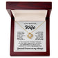 To My Wife - Because Of You - Necklace - Yellow Gold Finish with Luxury LED Box