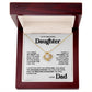 To My Daughter - You Stole My Heart - Love Dad - Yellow Gold Finish Necklace with Luxury LED Box