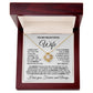To My Wife - My Perfect Love - Necklace - Yellow Gold Finish with LED Luxury Box