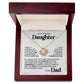 To My Daughter - I Love And Support You - Yellow Gold Finish Necklace with Luxury style LED box