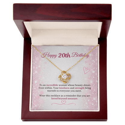 Happy 20th Birthday Necklace