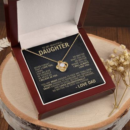 To My Daughter - I Will Always Love You - Necklace