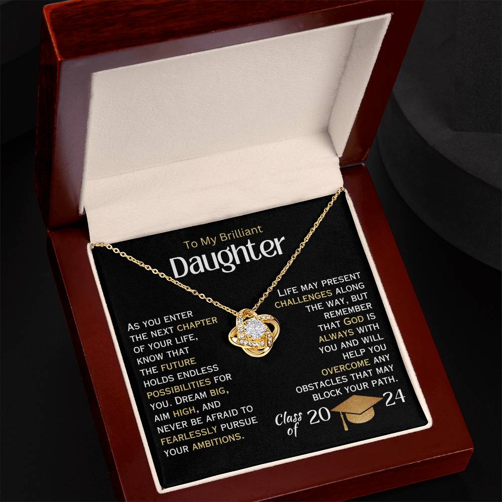 To My Brilliant Daughter - Graduation Necklace - 2024