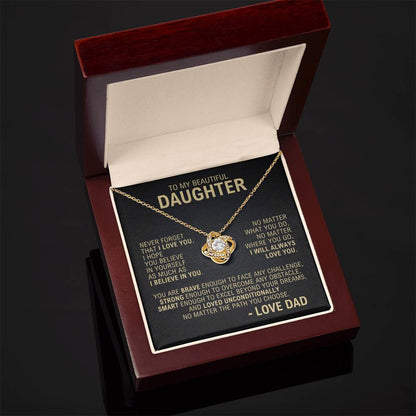 To My Daughter - I Will Always Love You - Necklace