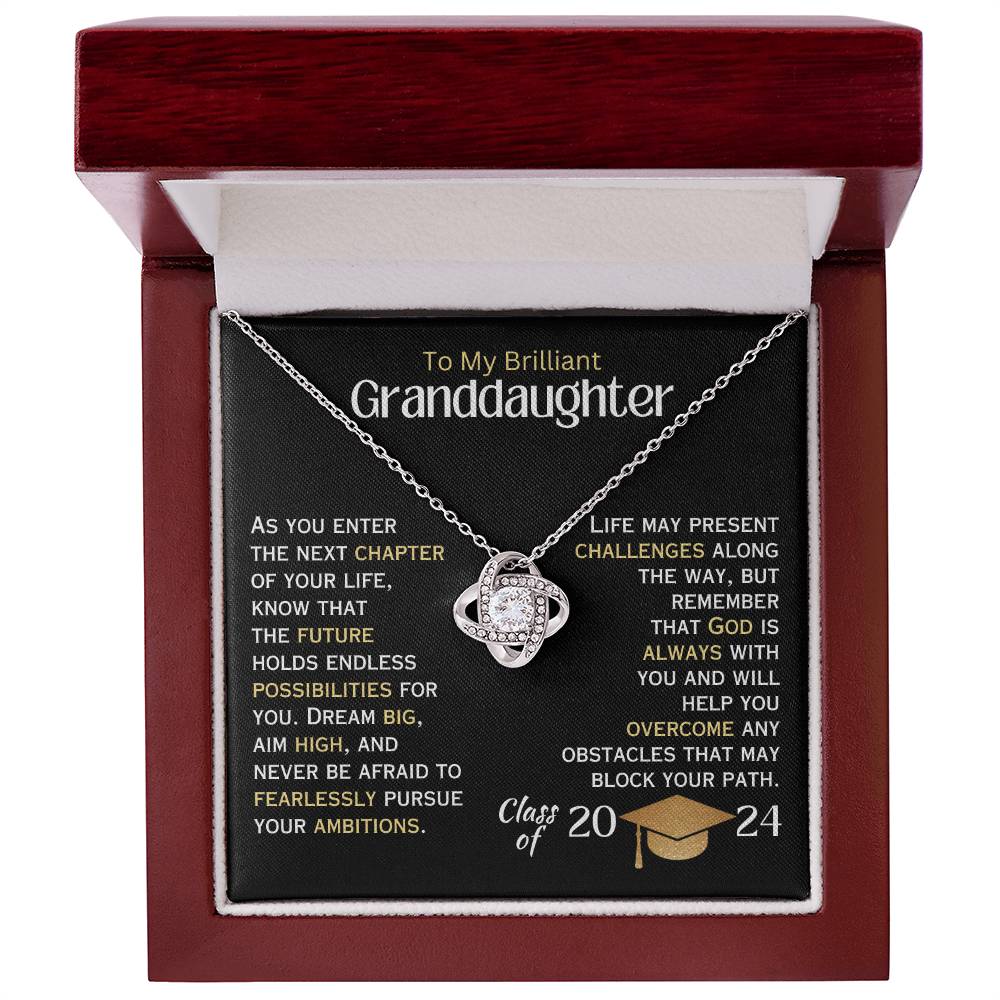 To My Brilliant Granddaughter - Graduation Necklace - 2024