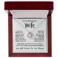 To My Wife - I Love You More - Necklace - White Gold Finish with Luxury LED Box