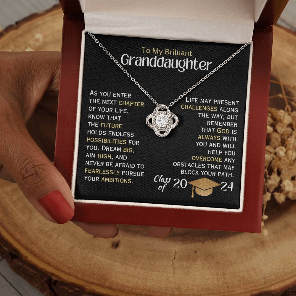 To My Brilliant Granddaughter - Graduation Necklace - 2024