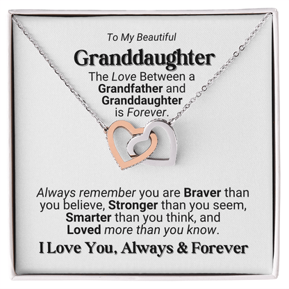 Grandfather - Granddaughter Love Necklace