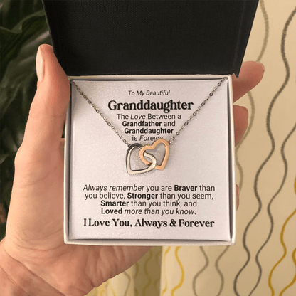 Grandfather - Granddaughter Love Necklace