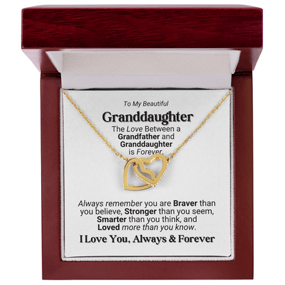 Grandfather - Granddaughter Love Necklace