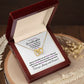 My Darling Granddaughter - Always and Forever - Connected Hearts Necklace Gold - Mahogany-style box