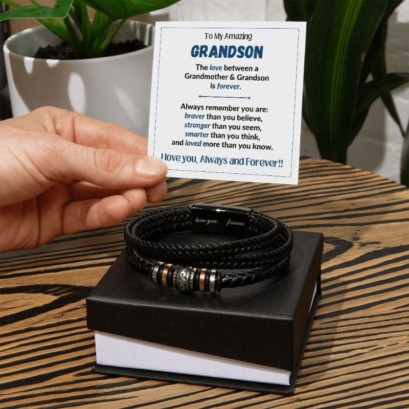 Amazing Grandson - Stronger Braver Smarter - Bracelet - Two-tone box