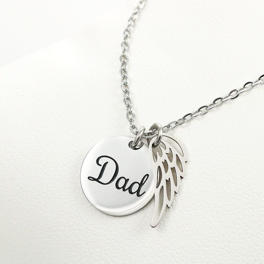 Angel Wing Memorial Necklace - Dad