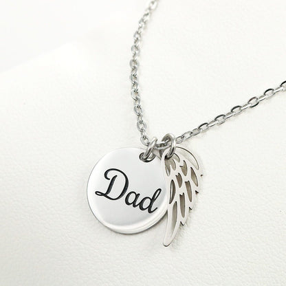 Angel Wing Memorial Necklace - Dad