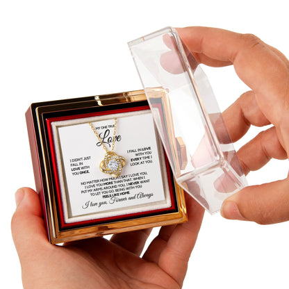 To My One True Love - Necklace with Rotating Rose Box