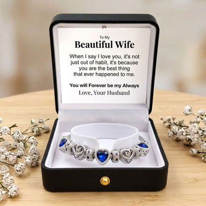 To My Wife - You Are The Best Thing Bracelet - Blue