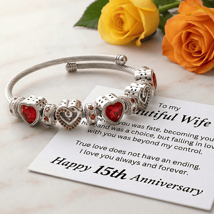 15th Anniversary Bracelet Gift for Wife