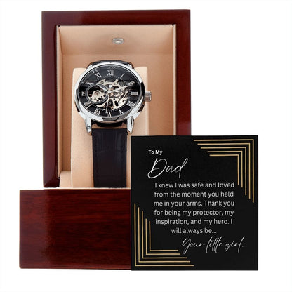 To My Dad - I Will Always Be Your Little Girl - Openwork Watch