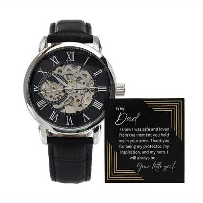 To My Dad - I Will Always Be Your Little Girl - Openwork Watch