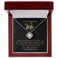 To My Beautiful Wife - I Can't Live Without You - Necklace - White Gold Plated - Mahogany-style box